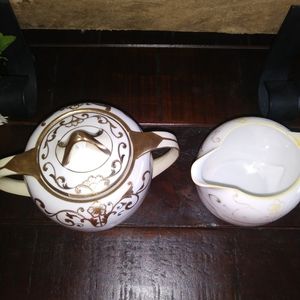 Antique* Nippon creamer/ sugar w/lid